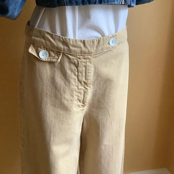 ZARA WOMAN Tan Wide Leg Cropped Pants Size 8 - Picture 5 of 14